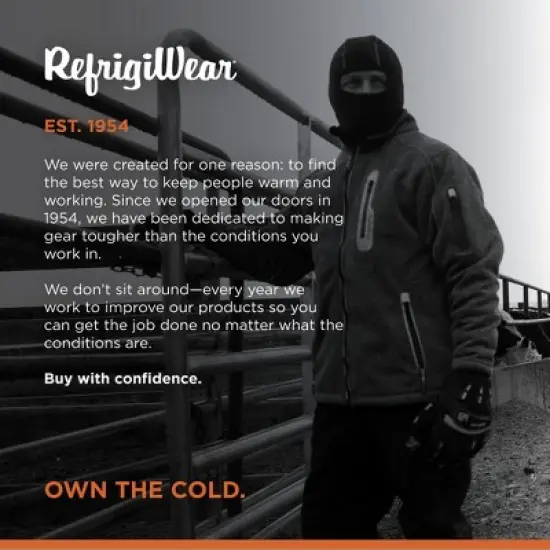 RefrigiWear Mens Warm Fleece Lined Extreme Sweater Jacket with Reflective Piping image {5}