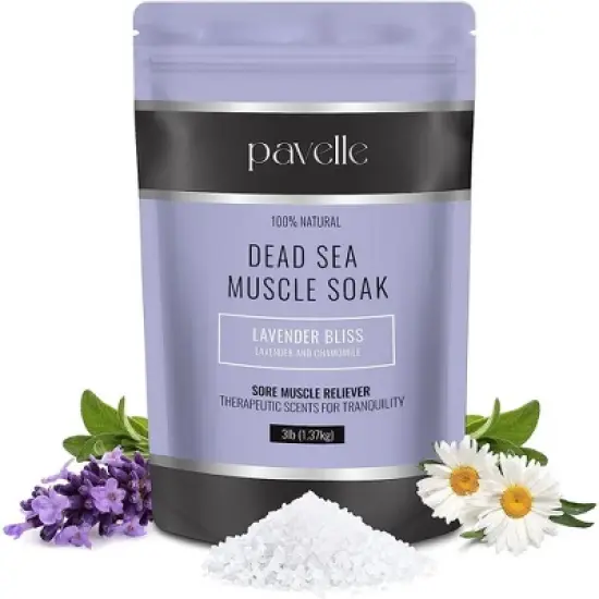 Pavelle Magnesium Dead Sea Salts for Soaking Muscles - 3 lb (48 oz) image {5}