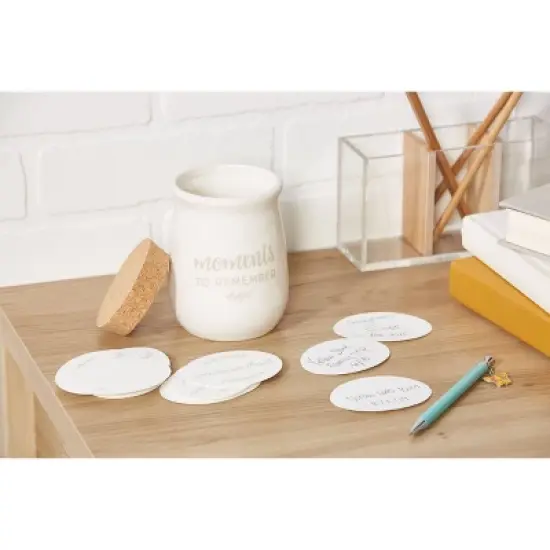 Pearhead Ceramic Gratitude Token Jar - White image {3}
