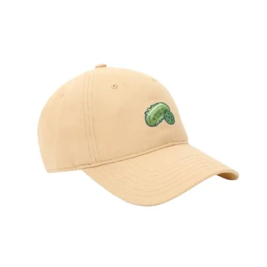 Pickleball Embroidered Pickle & Ball Tan Dad Hat image {2}