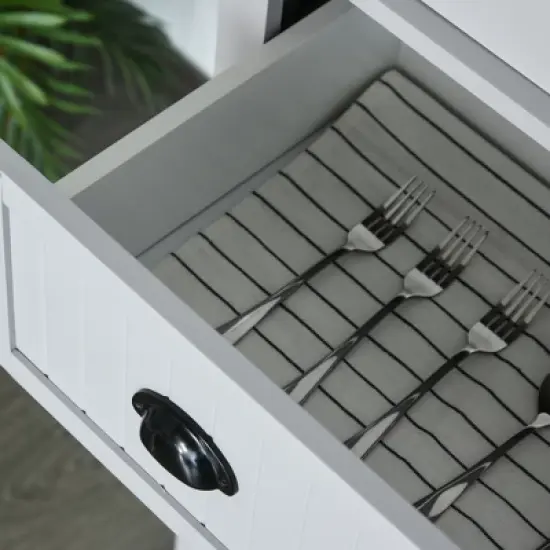 HOMCOM 72" Traditional Freestanding Kitchen Pantry Cabinet Cupboard with Doors and 3 Adjustable Shelves, Gray image {5}