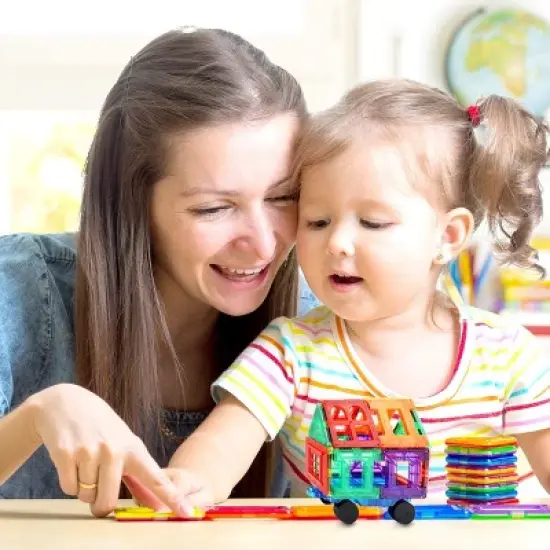 Skymags Magnetic Blocks Building Tiles for Kids 100 Pcs Set Toys Educational Inspirational Creative Open-Ended Play STEM Toys Building Toys Great Gift image {4}