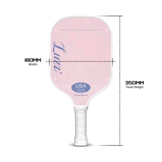 Luzz Kids Pickleball Paddle &ndash; Lightweight 6oz Youth Pink Paddle with Comfortable Grip Perfect for Children Beginners image {3}