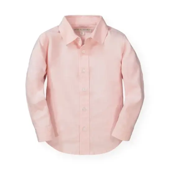 Hope & Henry Boys' Linen Classic Button Down Shirt, Kids image {6}