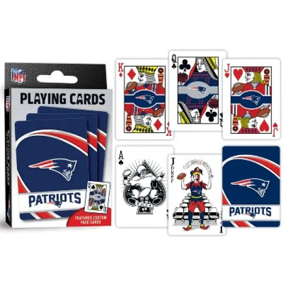 MasterPieces Officially Licensed NFL New England Patriots Playing Cards - 54 Card Deck for Adults image {3}