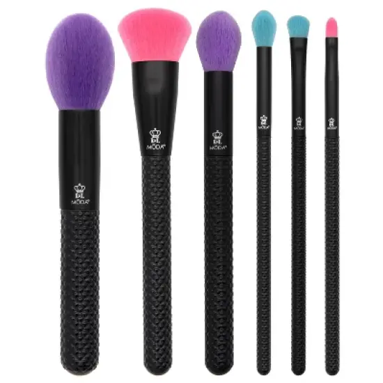 MODA Brush Neon Nights Full Face Makeup Brush Set- 6pc image {8}