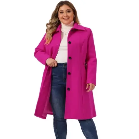 Agnes Orinda Women's Plus Size Winter Outfits Utility Belted Fashion Overcoats image {16}