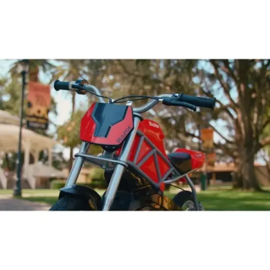 Razor RSF350 Single-Speed Electric Ride-On Bike for Ages 13+, 140lb Max Weight, Red/Black &ndash; 14 Mph, 30-Min Run Time, Pneumatic Tires, Hidden Storage image {3}