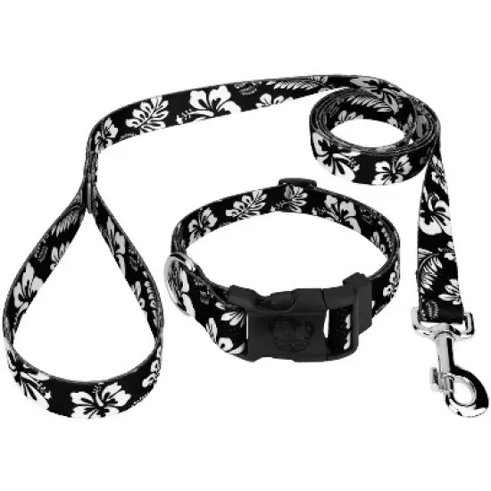 Country Brook Petz Black Hawaiian Deluxe Dog Collar and Leash image {7}