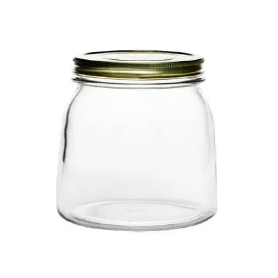 Amici Home Cantania Canning Jar, Airtight, Italian Made Food Storage Jar with Golden Lid image {3}