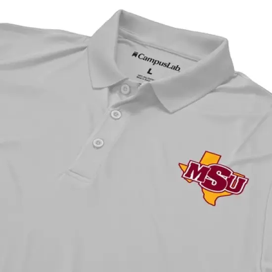 Men's Midwestern State University Adult Polo Left Chest Logo image {3}