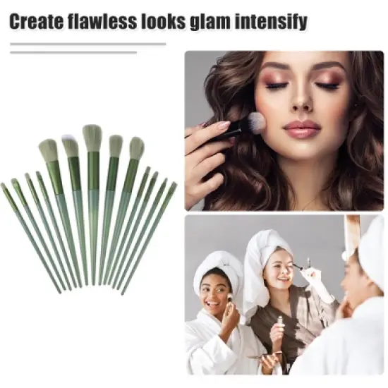 Unique Bargains Travel Makeup Brush Set Eyeshadow Brush Foundation Contour Concealer Blusher Brush 13Pcs image {1}