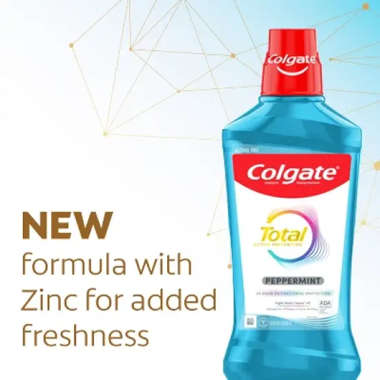Colgate Total Active Prevention Alcohol-Free Mouthwash - Peppermint - 1L image {7}