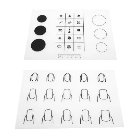 Unique Bargains Reusable Nail Art Stamping Mat 2 Pcs image {3}