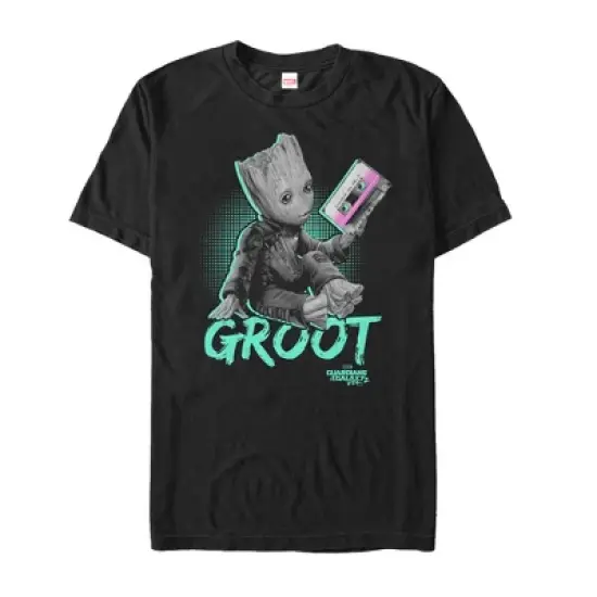 Men's Marvel Guardians of the Galaxy Vol. 2 Groot Mix Tape T-Shirt image {3}