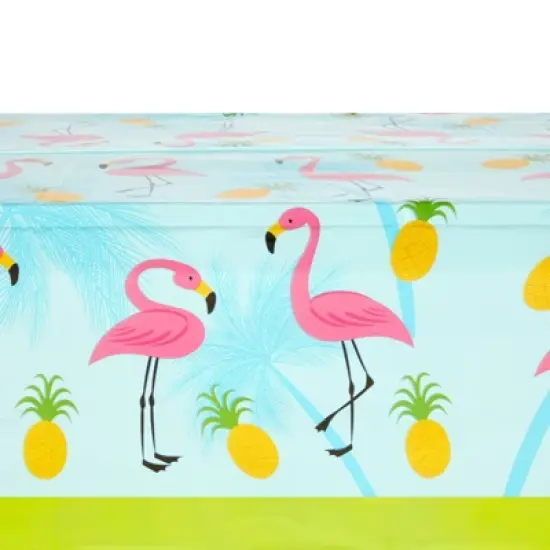 Juvale 3-Pack Flamingo Tablecloth for Pineapple Birthday Decorations, Tropical Hawaiian and Flamingo Party Supplies, 54x108 In image {6}