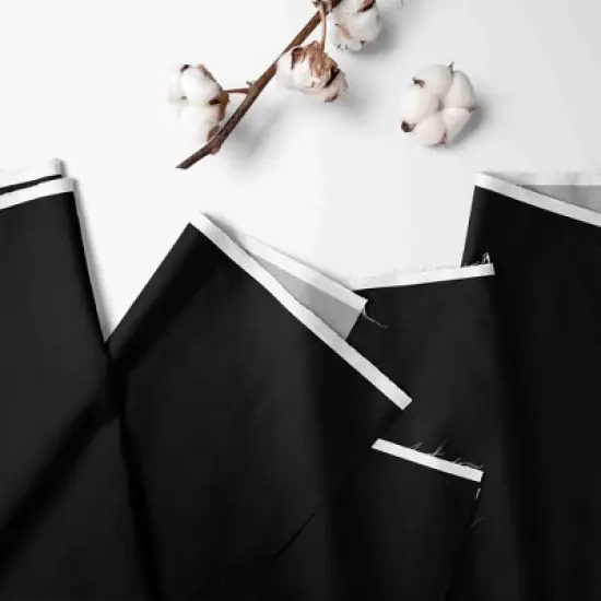  Bacati - Solid Crib/Toddler Bed Skirt - Black image {3}