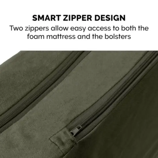 FurHaven Two-Tone Faux Fur & Suede Deluxe Chaise Lounge Orthopedic Sofa Dog Bed image {2}