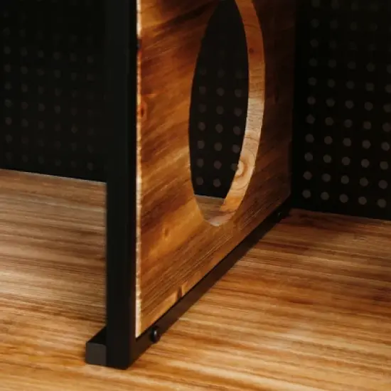 Chery Life 55.12 "L x 22.83"W x 29.92"H Spacious Cat House with Tempered Glass, Black image {7}