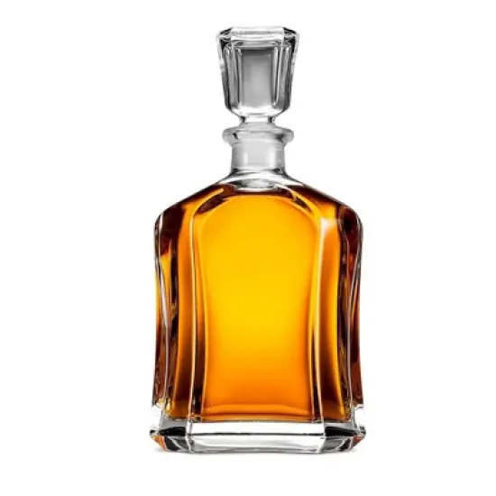 Bormioli Rocco Capitol Decanter - Vintage Geometric Design with Airtight Stopper - 23.75 Oz. Squared Glass Bottle with Sloped Grip - Dishwasher Safe image {9}