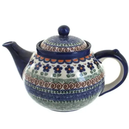 Blue Rose Polish Pottery 18 Vena Teapot image {5}