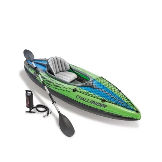 Intex Challenger Inflatable Kayak Set and Accessory Kit with Oars & Pump image {2}