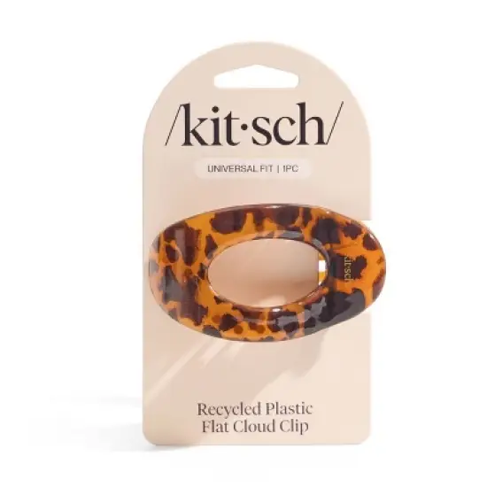 Kitsch Medium Flat Cloud Hair Claw Clip - Tortoise image {3}