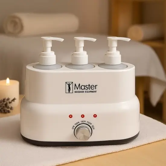 Master Massage 3 Bottle Oil/Lotion Bottle Warmer w/Auto-Temperature image {1}