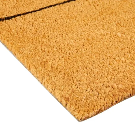 Juvale Natural Coco Coir Large Door Mat, Happy Place Long Outdoor Rug, 17 x 60 In image {7}