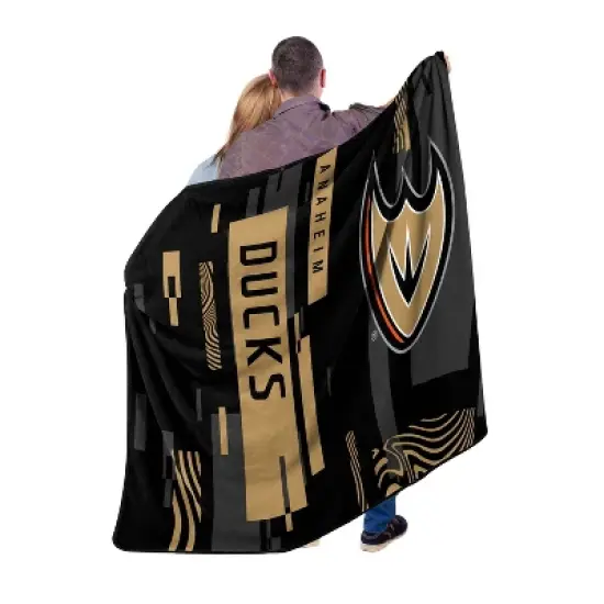 NHL Anaheim Ducks Digitized 60 x 80 Raschel Throw Blanket image {2}