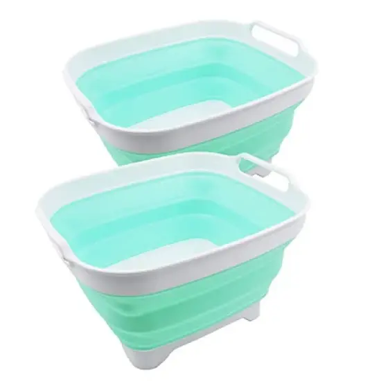 SAMMART 7.5L (2 Gallons) Collapsible Dishpan with Draining Plug image {18}