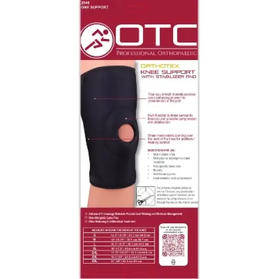 OTC Knee Support, Stabilizer Pad, Orthotex, Black image {4}