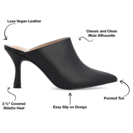 Journee Collection Womens Shiyza Mules High Stiletto Pointed Toe Pumps image {7}