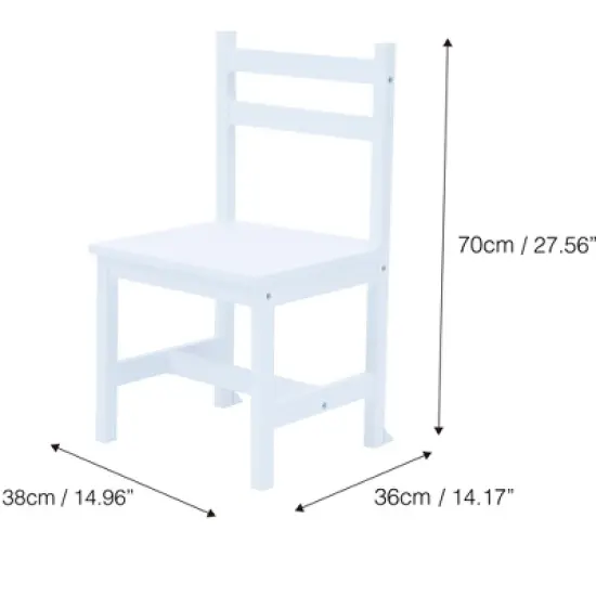 Fantasy Fields -  Kids wooden Desk & Chairs set with shelves on the side  - White image {4}