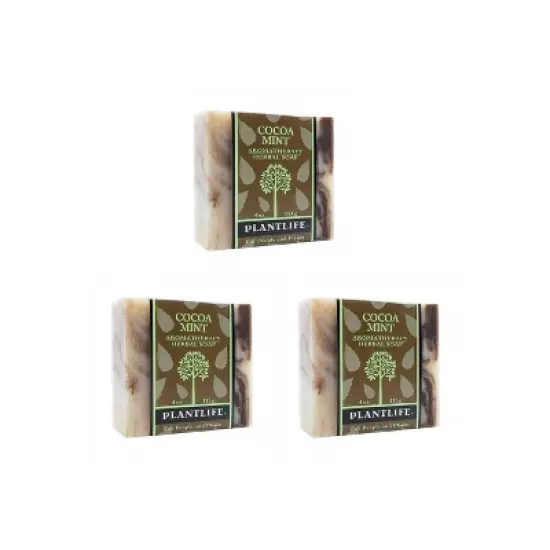 Plantlife Cocoa Mint Bar Soap - Moisturizing and Soothing Soap for Your Skin - Hand Crafted Using Plant-Based Ingredients - Made in California 4oz Bar image {4}
