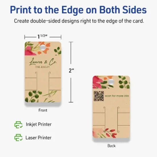 Avery Rounded Slot Tags, 1-1/2" x 2-1/2", Kraft Brown, 100 Total image {5}