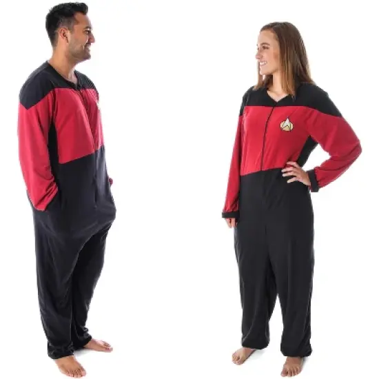 Star Trek Next Generation Men's Picard One Piece Costume Pajama Union Suit image {4}
