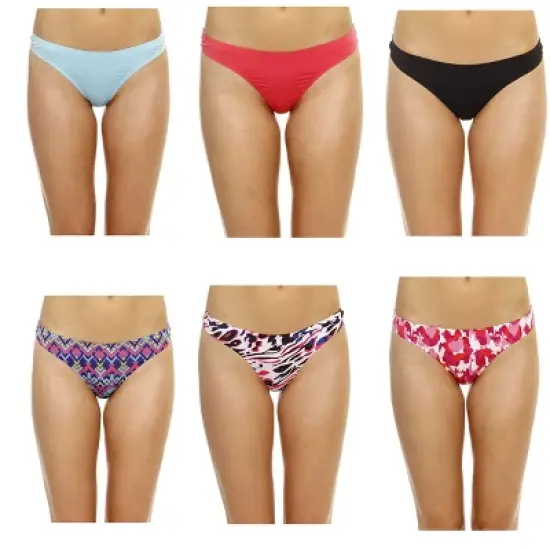 Just Intimates Laser Cut Thongs Panties for Women  Underwear (Pack of 6) image {2}