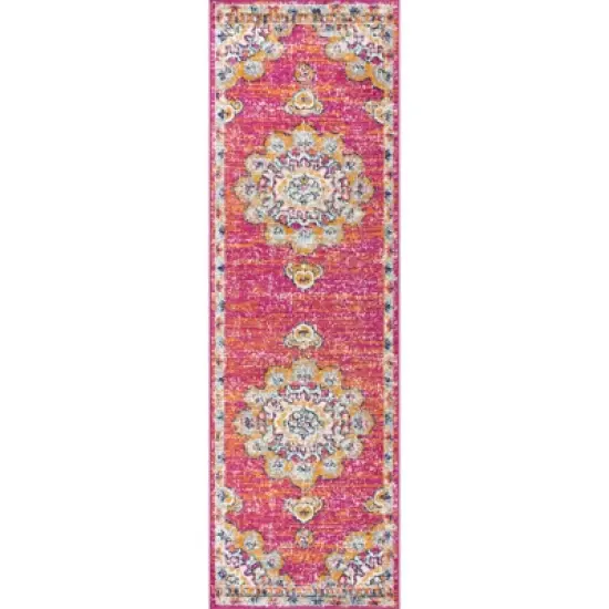 Bohemian FLAIR Boho Vintage Medallion Indoor Area Rug -JONATHAN Y image {1}
