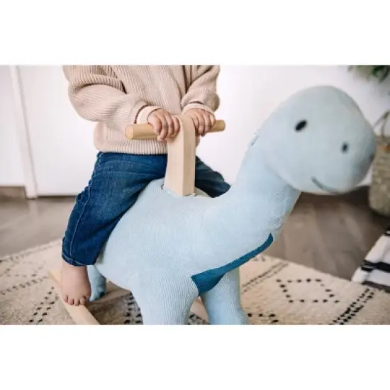 Dinosaur Ride on Rocker Active Sitting Chair Aqua Green - Wonder & Wise image {3}