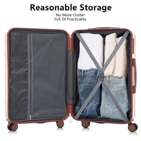 Dexmalle  ABS Spinner Wheel Luggage With Combination Lock image {9}
