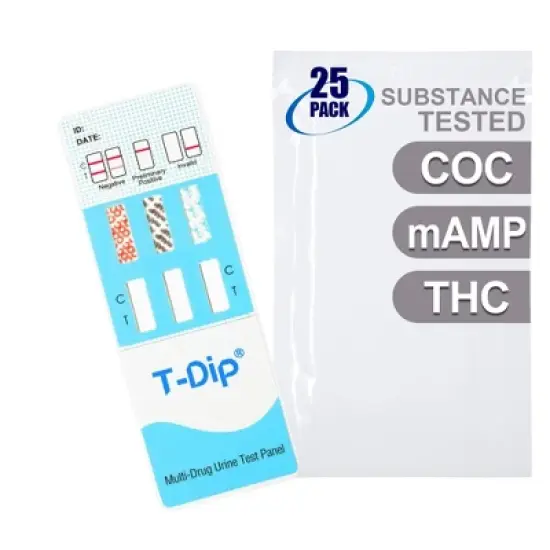Mintegrity [25pk] 3 Panel Urine Drug Test Card for Home | High Sensitivity Substance Screening Home Detection Urine Dip Card | MT-WDOA-234 image {5}