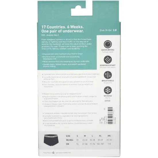 ExOfficio Give-N-Go 2.0 Briefs - Steel Onyx image {2}