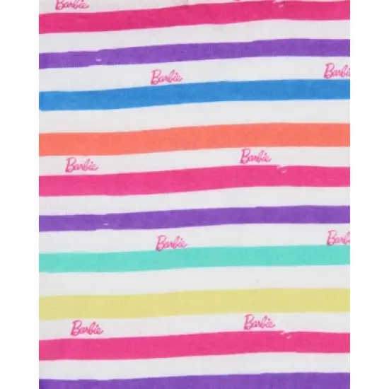 Barbie Girls' Princess Vibes Characters Sleep Pajama Set Tank Top Shorts Pink image {3}