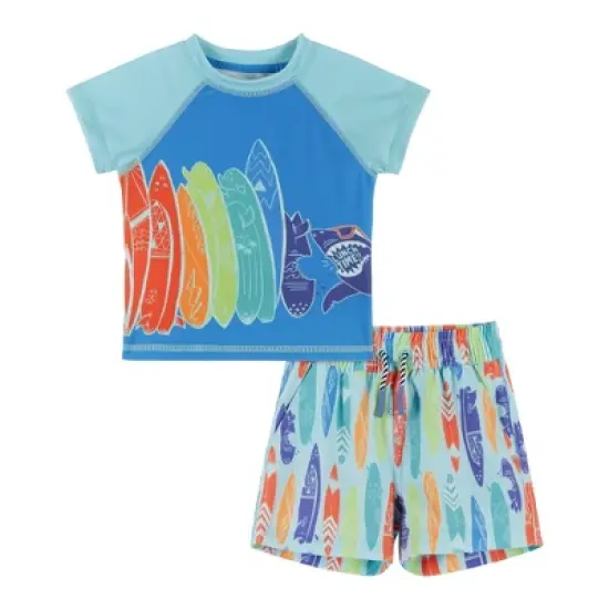 Andy & Evan  Infant  Short Sleeve Rashguard Set image {4}