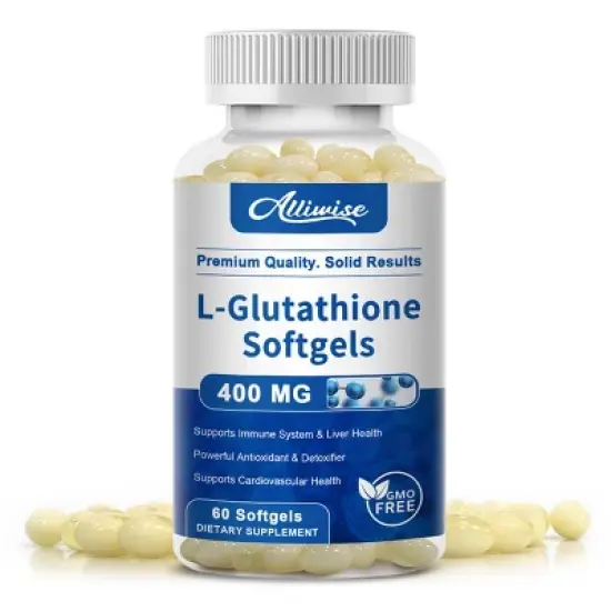 Alliwise L-Glutathione 400mg Softgels, Antioxidants & Immune Support, 60ct image {7}