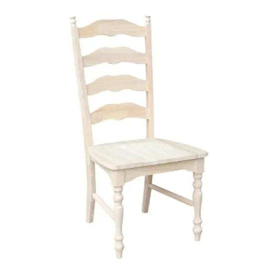 Set of 2 Maine Ladderback Chair Unfinished - International Concepts image {2}