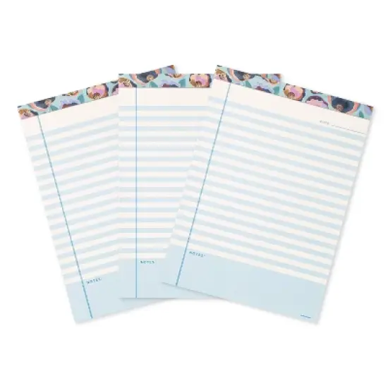 greenroom 3pk Legal Pad 11"x8.25" Blue: Writing Notepads, 150 Sheets, Special Rule, Uncoated Paper, Glue Binding image {2}