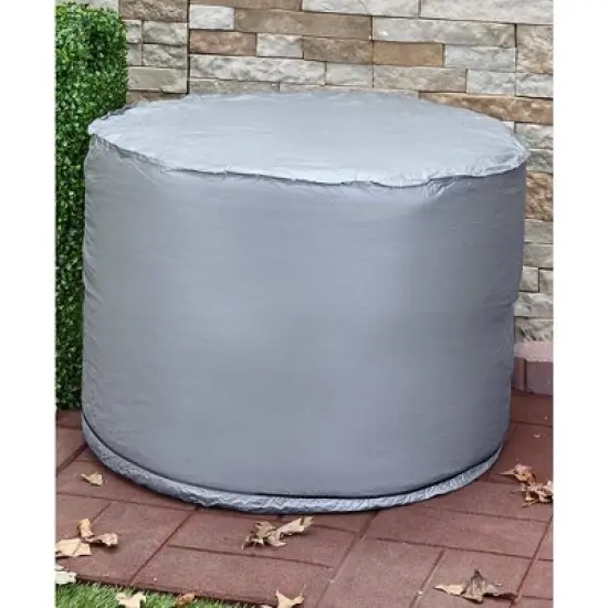 The Lakeside Collection Air Conditioner Covers for Outside Unit &ndash; Grey - Round image {1}