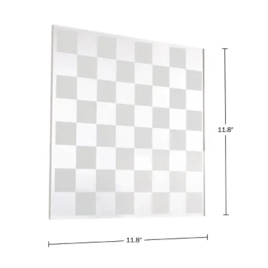 Trademark Games Modern Chess Set - Acrylic Chess Board with 32 Colorful Game Pieces - Unique Tabletop Decor Item with Functional Gameplay image {1}